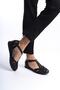 Genuine Leather Handmade Black Casual Women's Sandals - 6