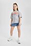 Girls' Short Sleeve Printed T-Shirt - B5168A8 - 2