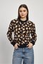 Crni leopard pleteni kardigan 24367