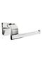 Chrome Lux 3-Piece Bathroom Set Open Toilet Paper Holder, Robe Rack, Freestanding Paper Towel Holder - 5