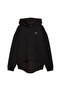 Q4 Studio Textured Women's Black Hooded Sweatshirt - 4