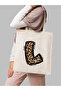 Leopard Letter L Patterned, Y2 Pinterest Retro Cloth Bag Tote Bag, Gift Bag - 4