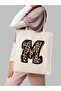 نمط حرف M الفهد، Y2 Pinterest Retro Tote Bag، حقيبة هدايا - 4