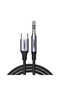 كابل صوت USB-C إلى AUX 3.5 مم غلاف ألومنيوم 1 متر - رمادي