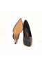 Women's Patent Leather Microlight Sole Black Heeled Shoes - 5