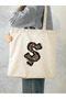 Leopard Letter Sh Patterned, Y2 Pinterest Retro Cloth Bag Tote Bag, Gift Bag - 3