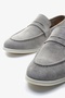 Lucio Men's Gray Suede Genuine Leather Loafer Shoes - 3