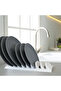 8-Compartment Plate Organizer Pot Lid Stand Kitchen Plate Organizer Rack Apparatus - 4