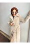 Women's Beige Belted Inflatable Coat 021 - 3