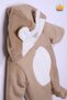 Cute Bear Hat Plush Baby Boys Girls Jumpsuit Coffee 15316 - 3