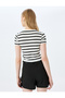 White Striped T-Shirt - 4