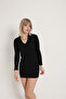Women's Zippered Corduroy Dress - 7