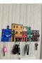 Colorful House Patterned Wooden Keychain Hallway Key Hanger
