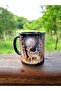 Deer Design Quality Porcelain Black Gift Camping Mug Cup-Home Office Camping Cup - 2