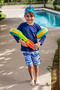 Navy Blue Patterned Boys' Shorts B2430
