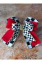 Red Velvet - 20 cm Bow, Hair Clip and New Year's Accessory - 5