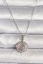 Ramia-Premium |   316L Steel Silver Color Zircon Stone Pink Pearlescent Crescent Model Women's Necklace Tj-Bko9701