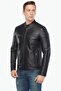 Brando Genuine Lambskin Biker Men's Jacket Black - 3