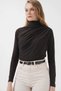 Women's Brown Gathered Detail Turtleneck Sandy Blouse Hzl25W-Bd19251 - 5