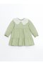 Lcw Baby Green Bebe Collar Embroidered Baby Girl Dress