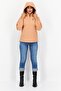 Women Long Sleeve Embroidered Logo Softshell Jacket, Dusty Peach - 3