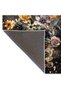 Buse Collection Dark Tones Colorful Flowers Themed Woven Base Modern Decorative Carpet Buse12 - 4