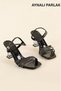 Women's Stoned Transparent 7 cm Heeled Evening Dress Shoes