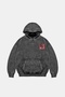 Love Printed Oversize Unisex Washable Black Hoodie - 2