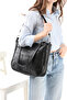 Genuine Luxury Leather Large Size Women's Shoulder Bag, Arm Bag, Crossbody Bag - 3