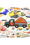 50 PCS Engineering Vehicle Car Sticker Cute Bus Truck Motorcycle Stickers for Kids Toy Travel Tro... - 4