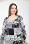 Women's Long Sleeve Plus Size Summer Woven Dress - 4