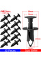 8mm Car Retainer Clips Plastic Fasteners Kit Auto Trim Panel Clip Black Car Body Bumper Rivet Set...