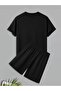 Men's Printed Bottom Top Set - T-Shirt Shorts Set - 3