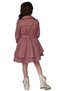Girls Floral Print Pleated Dusty Rose Trench Coat Dress - 7
