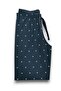 Women's Black Polka Dot Stretchy Comfortable High Quality Milan Fabric Sleepwear Bottoms - 3