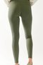Women's Khaki Corded High Waist Recovery Sports and Casual Leggings - 4