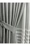 Dizar Light Glittery Gray Background Curtain 1/3 Dense Pleat - 5
