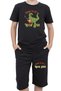 3-Piece Summer-Rockstar-Gamer Printed Boys' Short Sleeve Double Pocket Capri Top and Bottom Set - 5