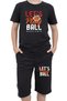 3-Piece California-Break-Let's Printed Boys' Short Sleeve Double Pocket Capri Bottom-Top Set - 7