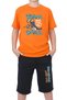 3-Piece California-Break-Let's Printed Boys' Short Sleeve Double Pocket Capri Bottom-Top Set - 5