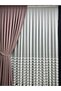 Matsu Dusty Rose Cotton Background Curtain 1/3 Close Pleat - 3