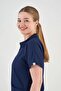 Lycra Navy Blue Polo Neck Suit - 5
