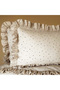 Valentine's Day Double Duvet Cover Set Minimal Heart Pattern Ruffled 4-Piece 100% Cotton - 6