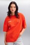 Arcadia Women's Red T-Shirt with Text Detail on the Back and Front, 100% Organic Cotton - 2