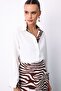 Zebra Patterned Classic Shirt - Ecru - 3