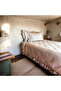 Valentine's Day Minimal Heart Patterned Ruffled 3-Piece 100% Cotton Single Duvet Cover Set