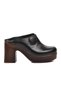2217013y Women's Leather Heeled Slippers
