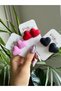 Handmade Fluffy Heart Earrings made of Polymer Clay, Red Women's Earrings - 4