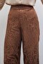 Patterned Satin Trousers - Brown - 7