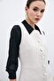 Buttoned Tweed Vest - Stone - 6